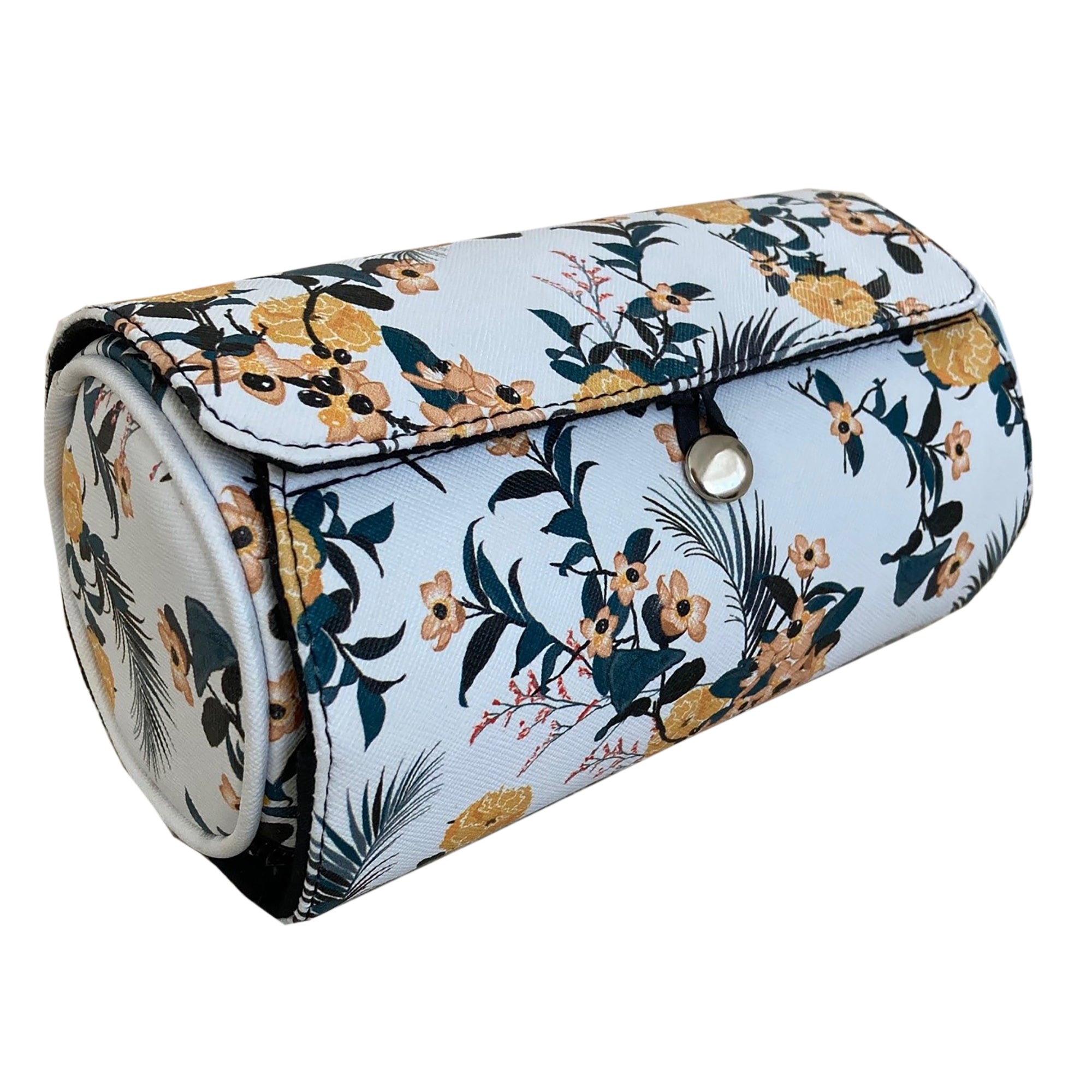 Cosmetic Cases Large Roll Cosmetic Bag Yellow Flowers