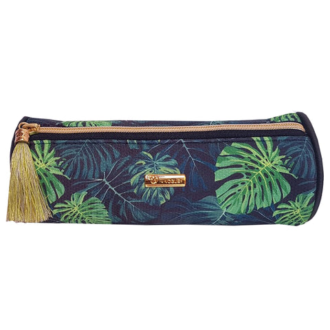 Saffiano Rectangle Boxy Cosmetic Bag-Bora Bora
