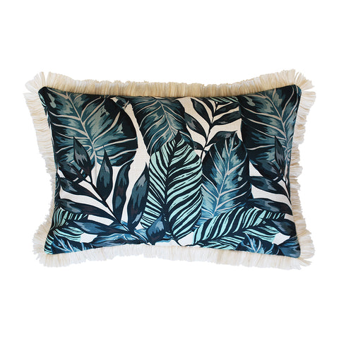Cushion Cover-With Piping-Banana Leaf Black-45cm x 45cm