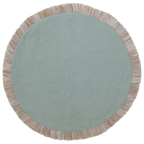 Round Placemat-Coastal Fringe-Solid Clay-40cm