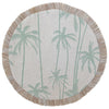 Round Placemat-Coastal Fringe-Tall Palms Beige-40cm