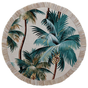 Placemats Round Placemat Palm Trees Natural 40cm